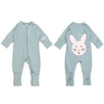 Moniel Dětský rostoucí overal Králík Pastel mintová 62/68 cm