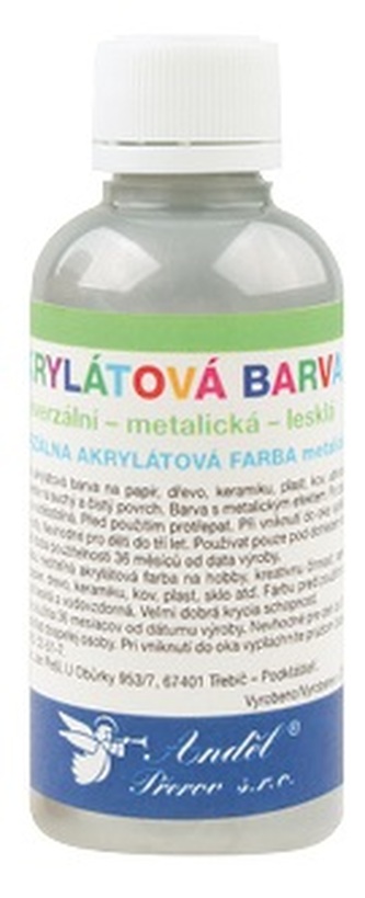 Akrylová barva lesklá 50g - 14. STŘÍBRNÁ