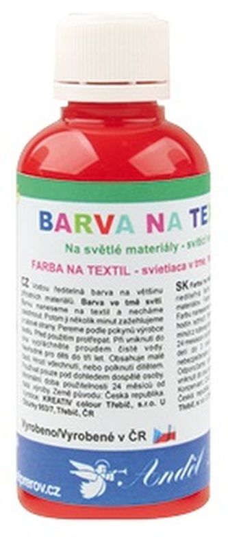 Barva na textil 50g - 3. ČERVENÁ