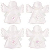 Anděl bílý na klipu 6 cm, 4 ks v sáčku