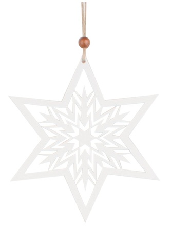 Dřevěná hvězda na zavěšení 15 cm