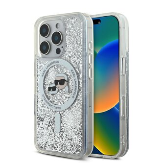 Karl Lagerfeld Liquid Glitter Karl and Choupette Heads MagSafe Zadní Kryt pro iPhone 16 Pro Transparent Karl Lagerfeld Liquid Glitter Karl and Choupette Heads MagSafe Zadní Kryt pro iPhone 16 Pro Transparent