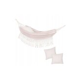 Houpací síť 200x150 cm, béžová SPRINGOS TOSCANA