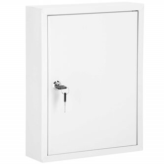 Skříňka na klíče 42 háčků, bílá SPRINGOS TX5034