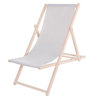 Zahradní dřevěné lehátko SPRINGOS OXFORD světle šedé Zahradní dřevěné lehátko SPRINGOS OXFORD světle šedé