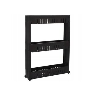 Skříňka na kolečkách 3 police SPRINGOS HA1013 černá