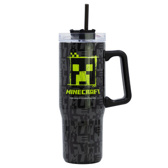 Nerezový termohrnek s brčkem, 940ml, Stor, Minecraft