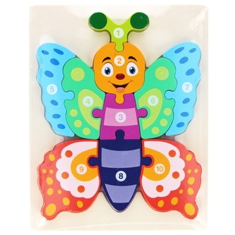 Dřevěná skládačka motýl