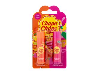 Chupa Chups Lip Balm balzám na rty 4 g Orange Pop + balzám na rty 4 g Strawberry Swirl