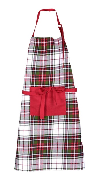 Zástěra vánoční kuchyňská, Kostka zelená 20400