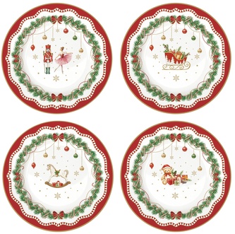 Porcelánové dezertní talíře Magie De Noel