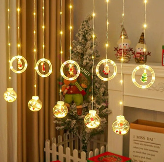 Dekorační světelný řetěz CHRISTMAS BALLS II. délka 300 cm výška 150 cm