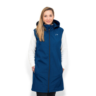 Dámská dlouhá softshellová vesta Sapphire blue; Barva: modrá; Velikost: M