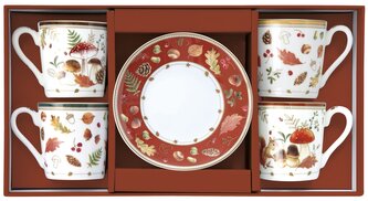 Porcelánové šálky a podšálky Autumn Breeze