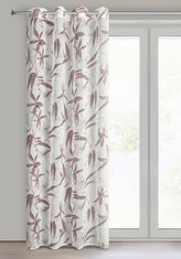 Dekorační jemný vzorovaný závěs s kroužky PADRE fialová 140x250 cm (cena za 1 kus) MyBestHome