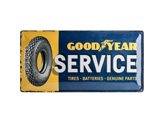 Plechová cedule Good Year Servise, 50 x 25 cm