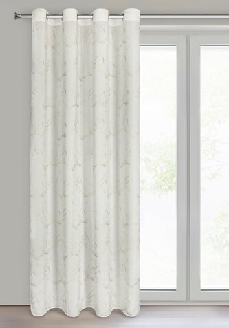 Dekorační jemný vzorovaný závěs s kroužky SIMONA krémová 140x250 cm (cena za 1 kus) MyBestHome