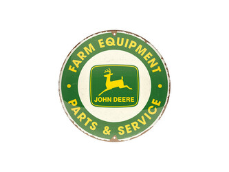 Plechová cedule John Deere, Ø 35 cm