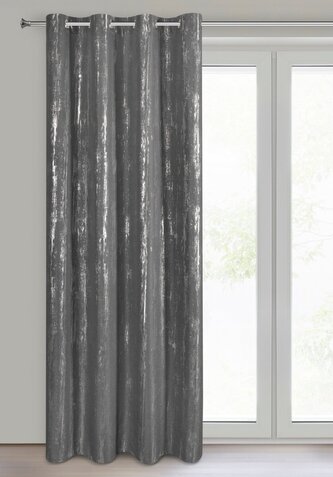 Dekorační vzorovaný závěs s kroužky SULIKA šedá 140x250 cm (cena za 1 kus) MyBestHome