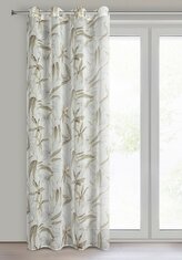 Dekorační jemný vzorovaný závěs s kroužky PADRE olivová 140x250 cm (cena za 1 kus) MyBestHome