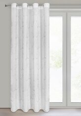 Dekorační jemný vzorovaný závěs s kroužky SIMONA bílá 140x250 cm (cena za 1 kus) MyBestHome