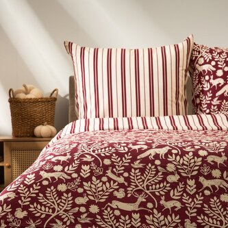 Vánoční povlečení 100% bavlna   | HUSH | s vánočním vzorem | 140x200 cm + 1*70x80 cm | 898483