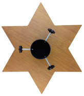 Stojánek vánoční ocelový, vzhled dřeva - 51,5 x 51,5 cm hvězda