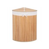 Koš na prádlo 73l rohový SPRINGOS BAMBUS přírodní