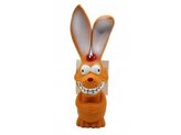 Zajíc pískací - oranžový LATEX 17 cm