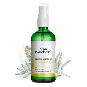 Čajovník australský - organická květová voda - akné a vyrážky 100ml Soaphoria