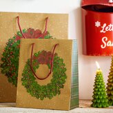 Dárková taška | Cymka | Vánoční věnec | 14x27x33 | 874296