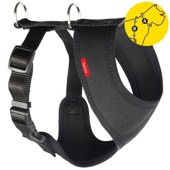 Postroj do auta Tommi L černý neopren Postroj do auta Tommi L černý neopren