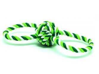 Přetahovadlo OBOUSTRANNÉ  MALÉ s proplétaným míčkem 27cm (50/1)