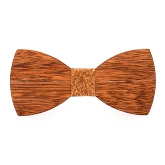 Dřevěný motýlek Gaira Cork - hnědý