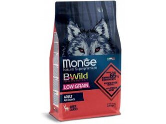 MONGE BWILD Dog - Low Grain - Srnčí, Adult 2,5kg 28/18