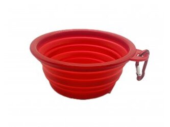 Silikonová cestovní miska červená 450ml (200/1)