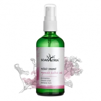 Muškát omamný - akné a černé tečky - organická květová voda 100ml Soaphoria