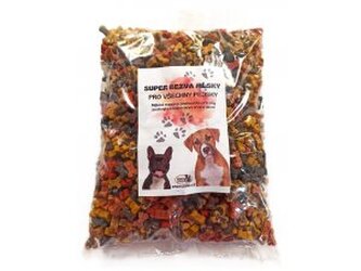 Kostičky MIX 9 druhů 2kg sáček - poloměkký pamlsek