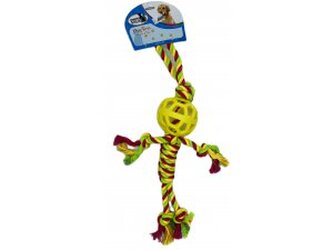 Přetahovadlo ŽLUTÝ děrovaný míč 50 cm