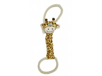 Žirafa s kruhy - přetahovadlo 45cm (84/1)