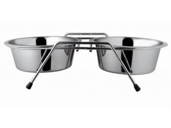 Dvojmiska LAVOR nerez se stojanem (chrom) 0,7l/16,5cm (40)