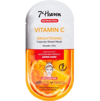Montagne Jeunesse (7th Heaven) Rozjasňující textilní pleťová maska VITAMÍN C 1ks 7th Heaven