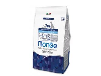MONGE DOG Medium Puppy & Junior Kuře, rýže 3kg, 29/18