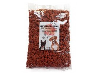 Kostičky lososové 2,5kg sáček - poloměkký pamlsek