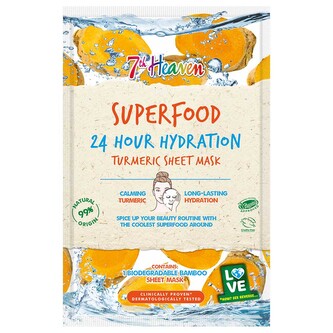 Montagne Jeunesse (7th Heaven) Superfood 24h Hydratační maska na ubrousku s Kurkumou 7th Heaven