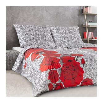 Veba Povlečení satén Geon Červená růže 140x200, 70x90 cm