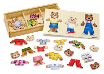 Układanka drewniana ubierz Misie Melissa and Doug
