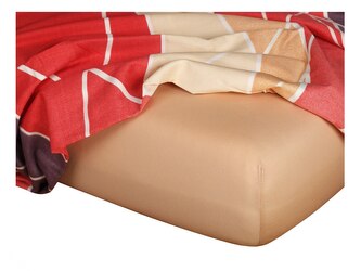 Dadka Jersey prostěradlo světle hnědá 100x220x20 cm