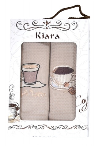 Praktik Dárková sada utěrek Kiara Latté a zrno 50x70 cm 2 ks