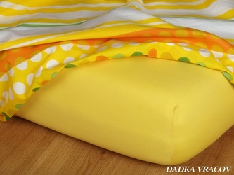 Dadka Jersey prostěradlo tmavě žlutá 220x220x20 cm